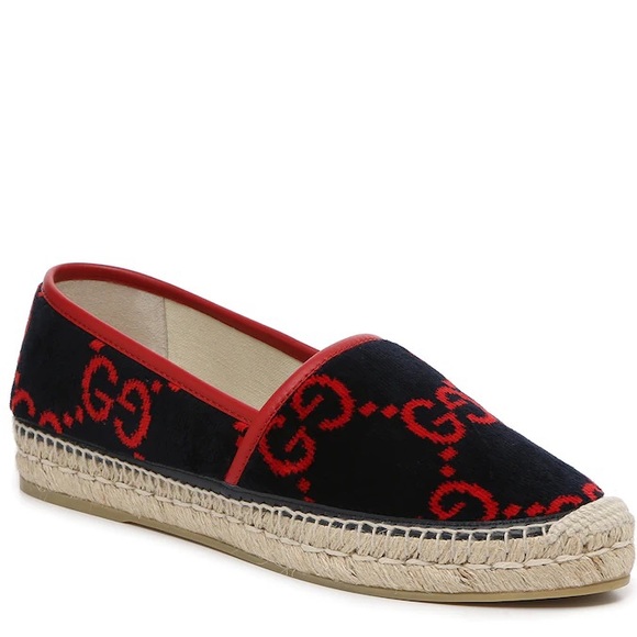 Gucci Shoes - Gucci Monogram Velvet Espadrilles Size 35